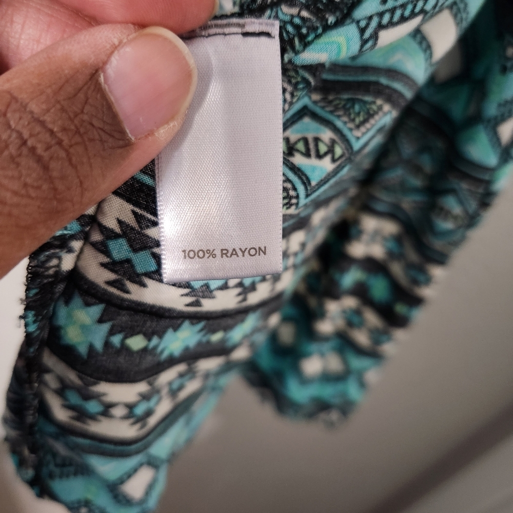 Avenue Blue & Black Boho Kimono - Picture 6 of 7